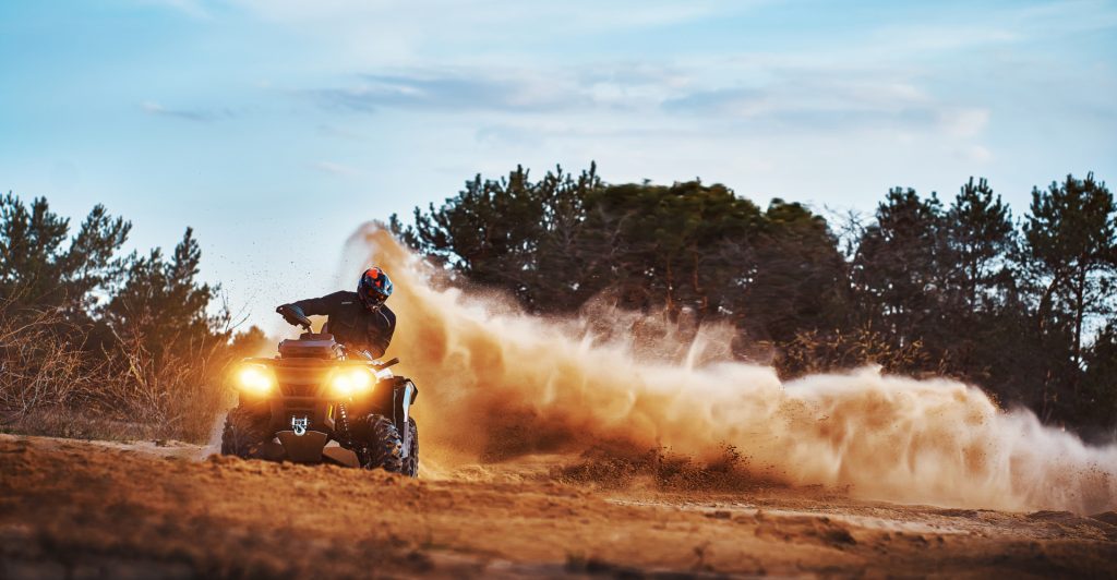 Cross-country quad bike race.